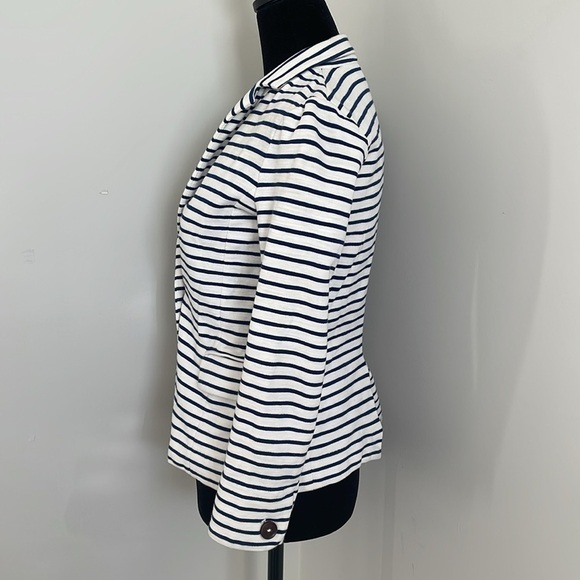 J. CREW NAUTICAL NAVY BLUE/WHITE BLAZER JACKET SIZE XXS - Picture 6 of 11